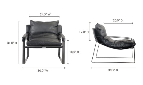 Connor Club Chair Black