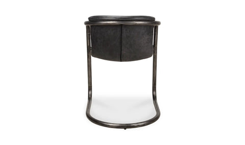Freeman Dining Chair Onyx Black Leather - Set Of Two