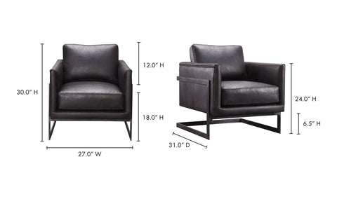 Luxley Club Chair Black