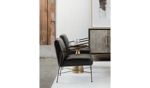 Dagwood Leather Armchair Black