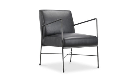 Dagwood Leather Armchair Black