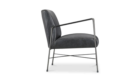 Dagwood Leather Armchair Black