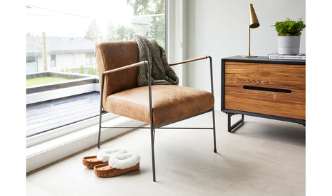 Dagwood Leather Armchair Open Road Brown