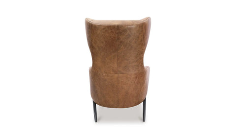 Amos Leather Accent Chair Open Road Brown