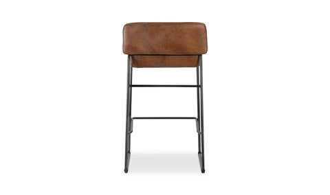 Starlet Counter Stool Open Road Brown Leather - Set Of Two