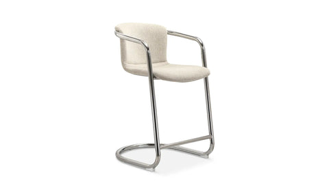 Freeman Chrome Frame Counter Stool Blended Cream - Set Of Two
