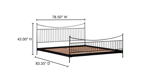 Monet Queen Bed Black