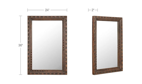 Holland Mirror Large Brown