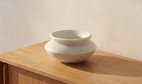 Romano Vessel White Marble