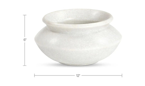Romano Vessel White Marble