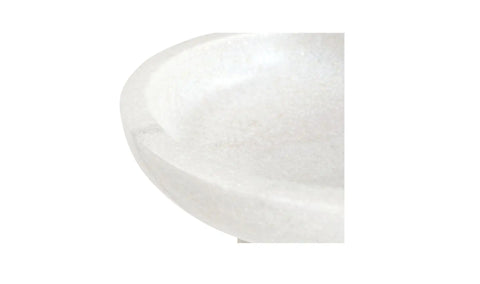 Palermo Pedestal Bowl White Marble
