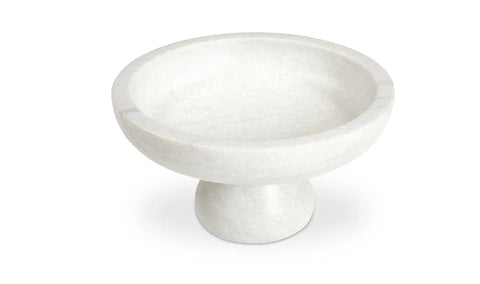 Palermo Pedestal Bowl White Marble