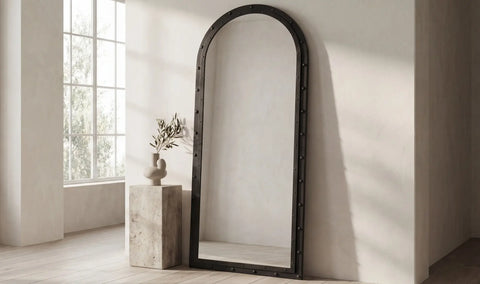Hughes Floor Mirror Iron Grey