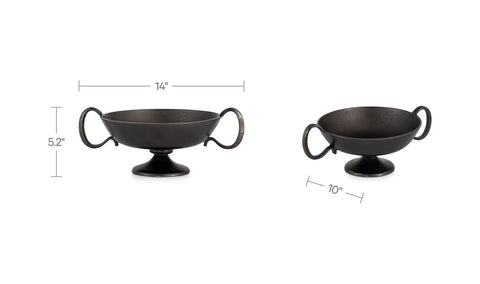 Floris Decorative Bowl Black Cast Aluminum