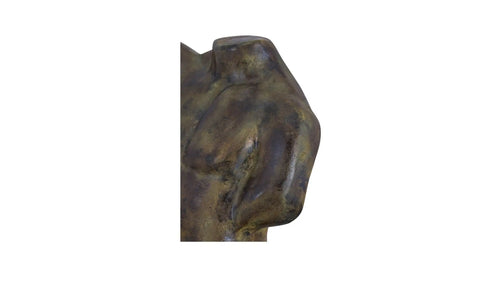 Victor Cast Aluminum Sculpture Dark Green Patina