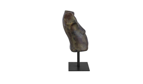 Victor Cast Aluminum Sculpture Dark Green Patina
