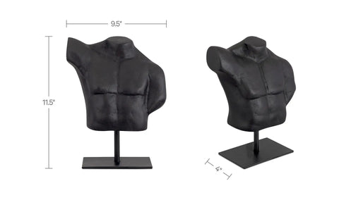 Victor Cast Alumiinum Sculpture Aged Black