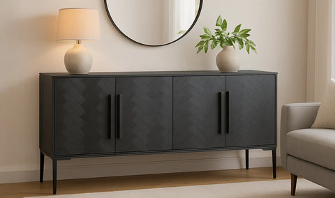 Fishbone Sideboard Black