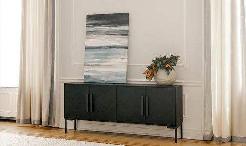 Fishbone Sideboard Black
