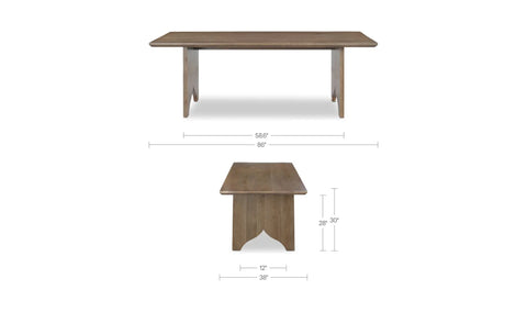 Lake Dining Table Brown