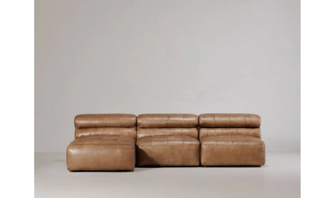 Ramsay Leather Chaise Tan