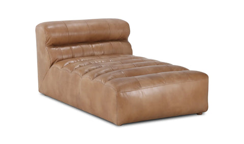 Ramsay Leather Chaise Tan