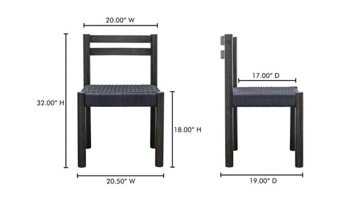 Finn Dining Chair Black–Set Of Two
