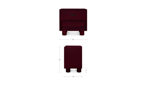 Jolene Nightstand Deep Red