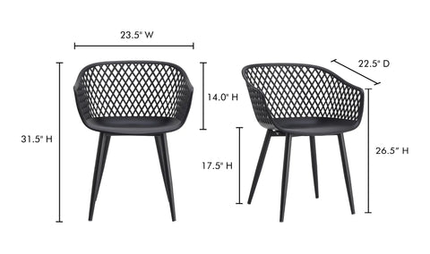 Piazza Outdoor Chair Black - Set Of Two