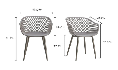 Piazza Outdoor Chair Grey - Set Of Two