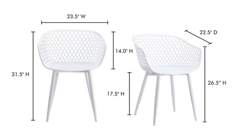 Piazza Outdoor Chair White - Set Of Two