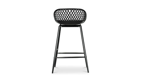 Piazza Outdoor Counter Stool Black - Set Of Two