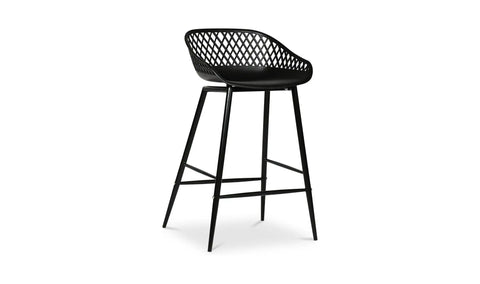 Piazza Outdoor Counter Stool Black - Set Of Two