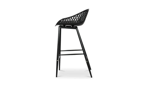 Piazza Outdoor Counter Stool Black - Set Of Two