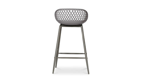 Piazza Outdoor Counter Stool Grey - Set Of Two