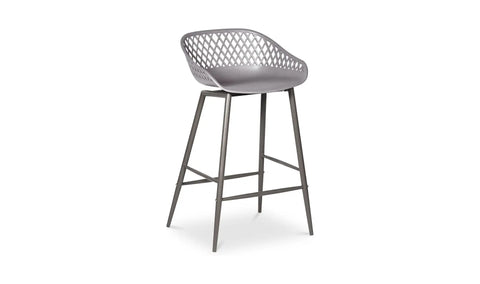 Piazza Outdoor Counter Stool Grey - Set Of Two