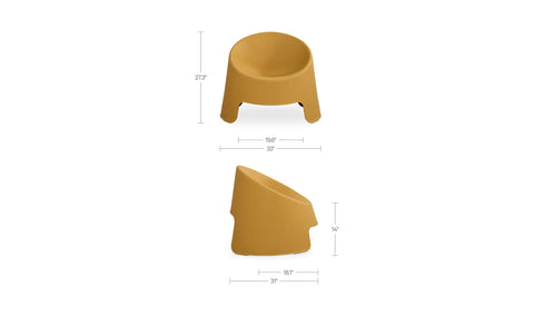 Nolla Outdoor Accent Chair Set of Two Yellow