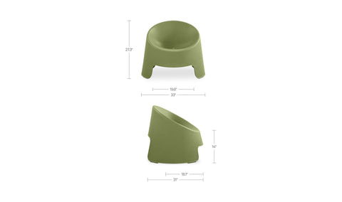 Nolla Outdoor Accent Chair Set of Two Green