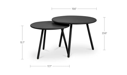 Kari Outdoor Nesting Coffee Table Black