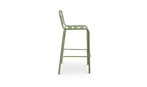 Kade Outdoor Bar Stool Green Set of Two