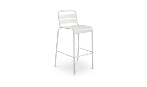 Kade Outdoor Bar Stool White Set of Two