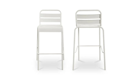 Kade Outdoor Bar Stool White Set of Two