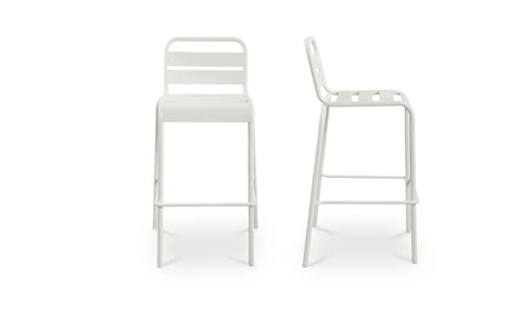 Kade Outdoor Bar Stool White Set of Two