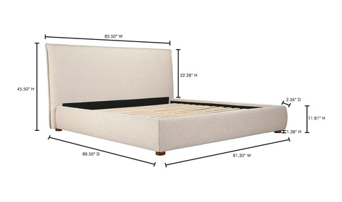 Luzon King Bed Wheat