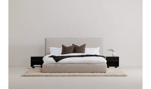 Luzon King Bed Light Grey