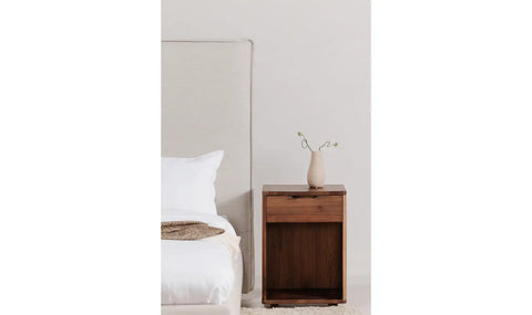 Luzon Queen Bed Tall Headboard Wheat
