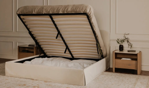 Joan King Storage Bed Cream