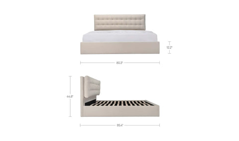 Sebastion King Storage Bed Cream