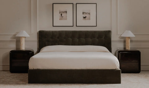 Sebastion King Storage Bed Green