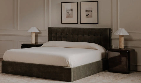 Sebastion King Storage Bed Green